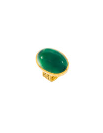 Green Agate Cocktail Ring in 22k gold