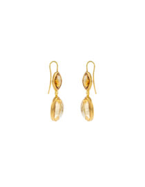 22k Gold Citrine Drop Earrings