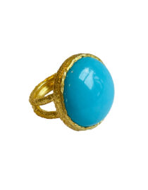 22k Gold Summer Signature Turquoise Cocktail Ring
