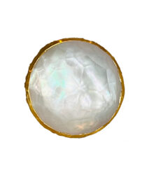 Angelic Pearl and Crystal Cocktail Ring in 22k Gold