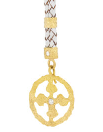 Allegra Crusader Cross Pendant in 22k Gold