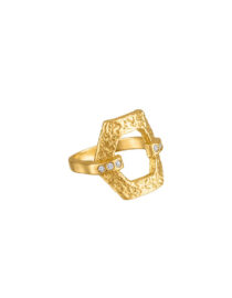 The Hexagon Diamond Cocktail Ring in 22k Gold