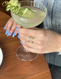 Chain Link 22k Ring with Diamonds
